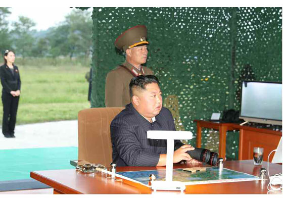 Supreme Leader Kim Jong Un Guides Test-Fire of Super-large Multiple Rocket Launcher  - Image