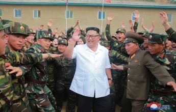 Kim Jong Un Inspects KPA Unit 1524 - Image